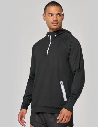 Sweat-shirt à capuche 1/4...