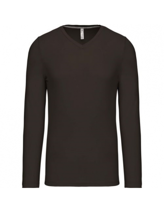 T-shirt col V manches longues 2