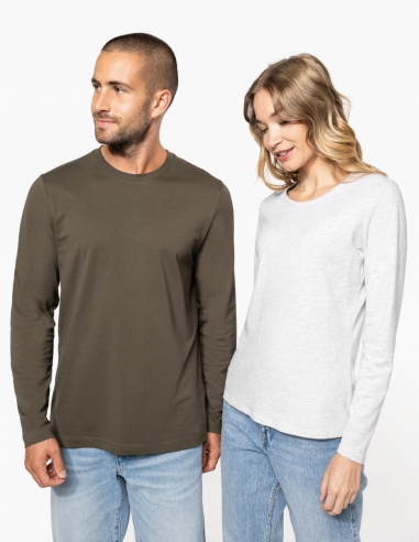 T-shirt col rond manches longues
