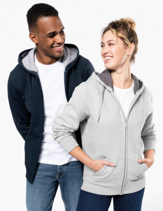 Sweat-shirt zippé capuche...