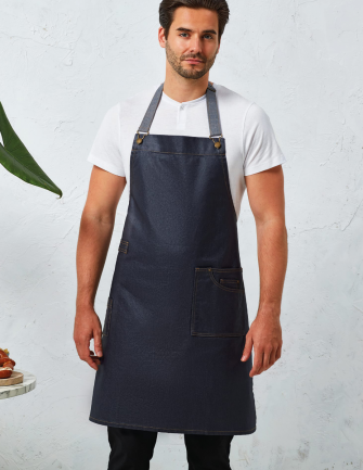 Tablier à bavette effet ciré