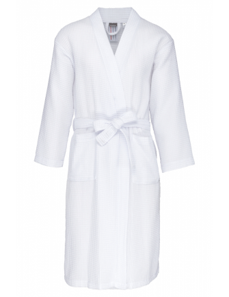 Peignoir kimono nid d'abeille 2