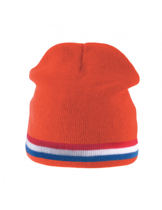 Bonnet bande bicolore