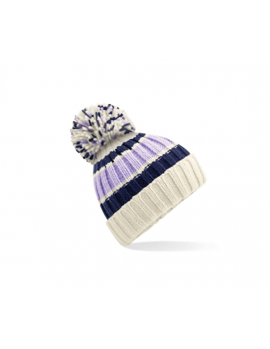 Bonnet rayé avec pompon