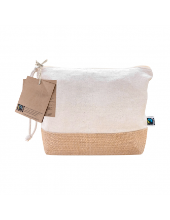 Pochette coton et jute