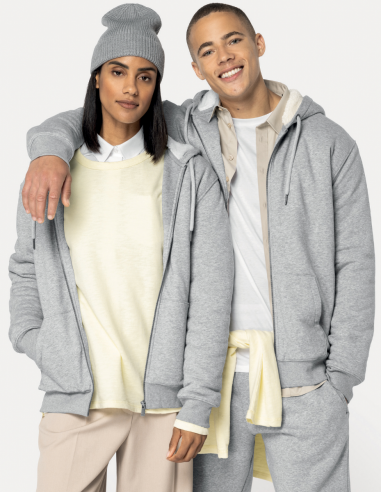 Sweat-shirt zippé doublé sherpa Unisexe