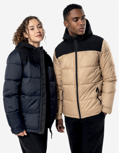 Parka matelassée capuche bi-ton Unisexe