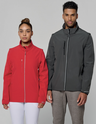 Veste softshell manches amovibles...