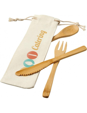 Ensemble de couverts en bambou