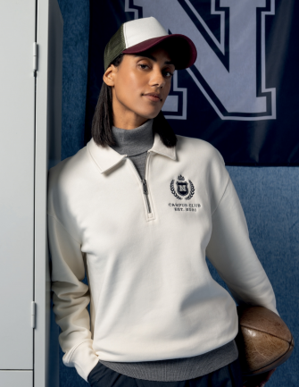 Sweat-shirt quart zip col...