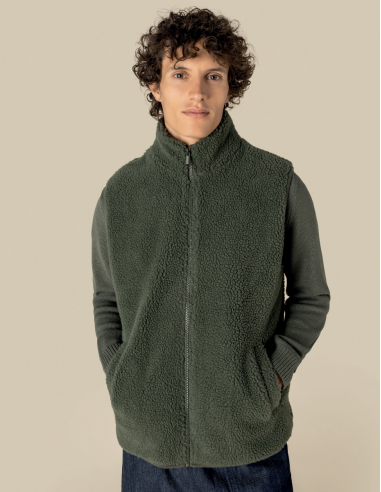 Veste sans manches en sherpa homme
