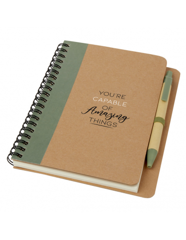 Carnet de notes recyclé avec stylo