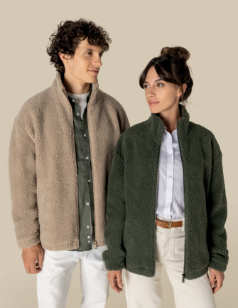 Sweat-shirt zippé sherpa...