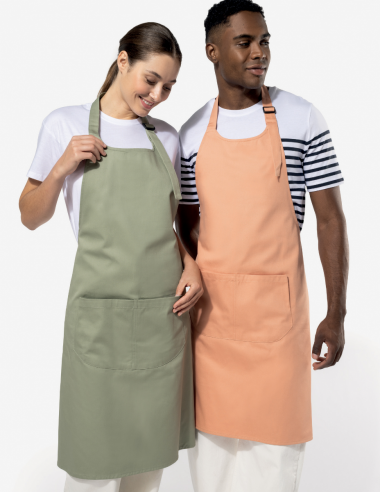 Tablier avec poche en coton bio