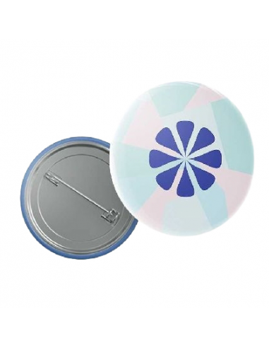 Badge métal avec épingle au dos