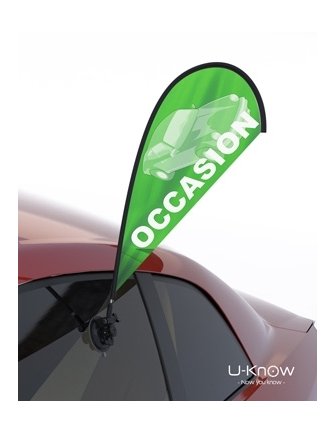 Drapeau pour voiture ventouse