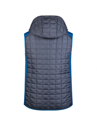 Bodywarmer bimatière capuche 2