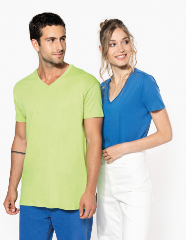 T-shirt col V coton bio