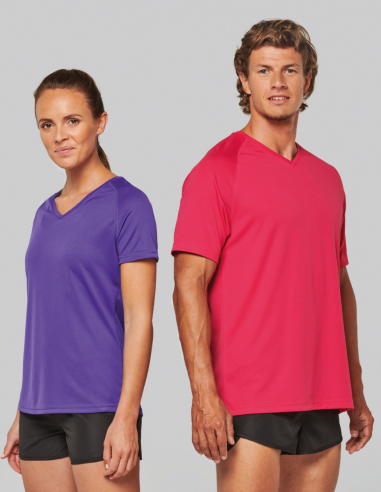 T-shirt sport col V