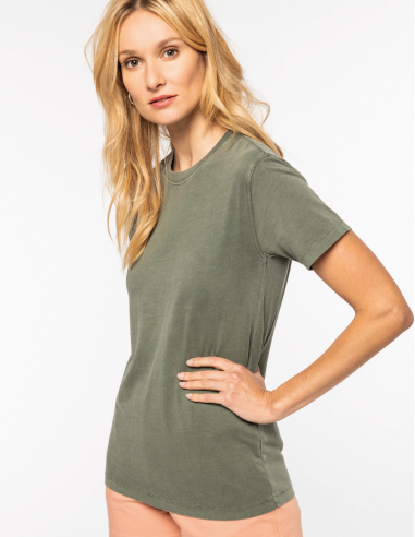 T-shirt délavé coton bio Femme