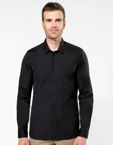 Chemise popeline manches longues Homme