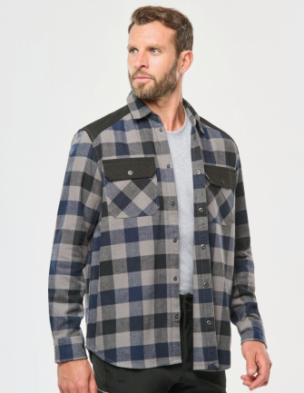 Chemise à carreaux avec...