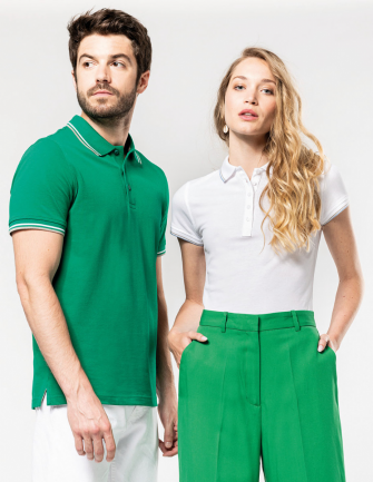 Polo maille piquée manches...