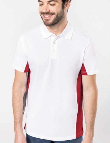 Polo bicolore manches courtes Homme