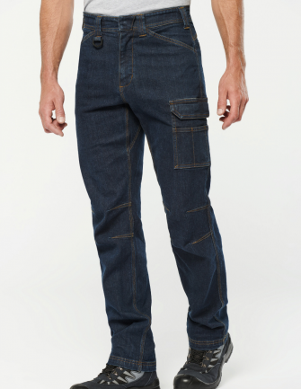 Pantalon denim multipoches...