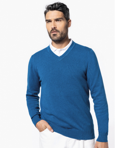 Pullover premium col V Homme