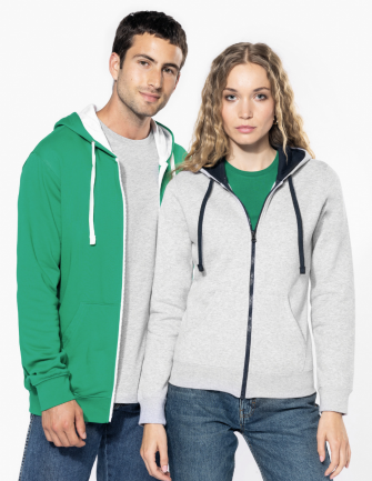 Sweat-shirt zippé capuche...