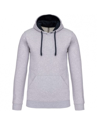 Sweat-shirt capuche contrastée 2