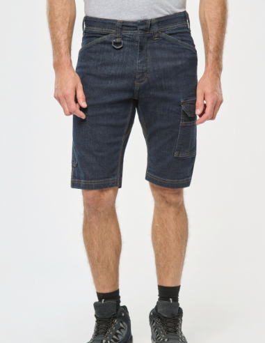 Bermuda denim multipoches Homme