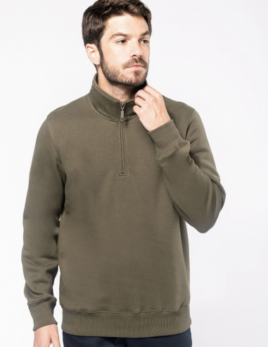 Sweat-shirt col zippé Homme