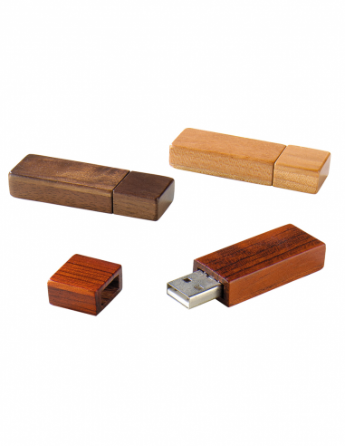 Clé USB bois avec bouchon