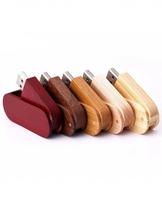 Clé USB bois pivotante 2