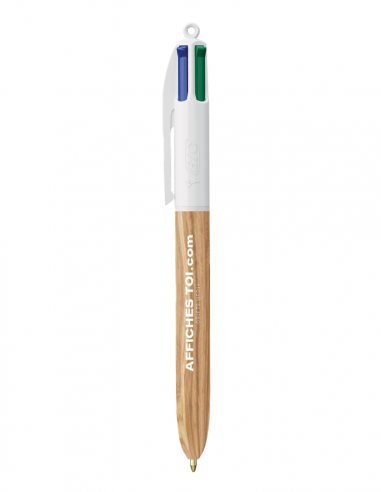 Stylo Bille 4 couleurs Wood Style BIC®
