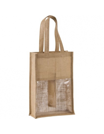 Sac porte bouteilles en jute 2