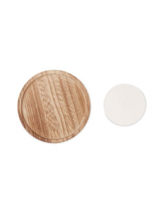 Bougeoir rond avec bougie 2