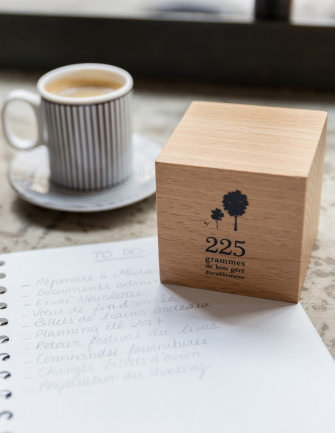 Presse papier cube en bois 2
