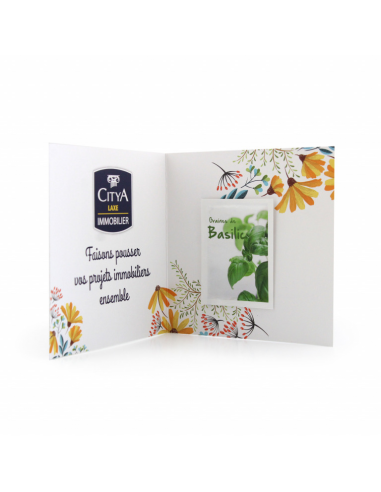 Carte 2 volets sachet graines