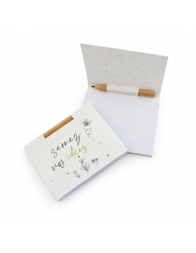 Bloc-note papier graines et mini crayon