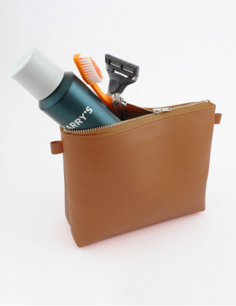 Trousse zippée simili cuir