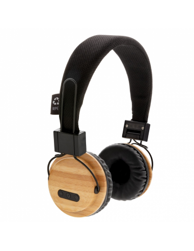 Casque audio sans fil bambou