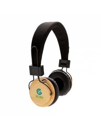 Casque audio sans fil bambou 2