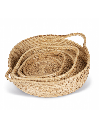 Panier en rotin tressé à la...