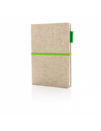 Carnet A5 couverture en jute 2
