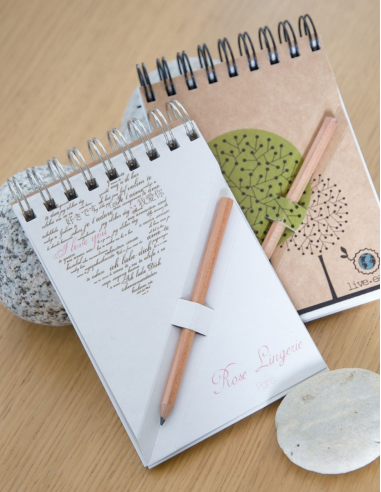 Kit bloc-notes A7 et crayon 100% recyclé