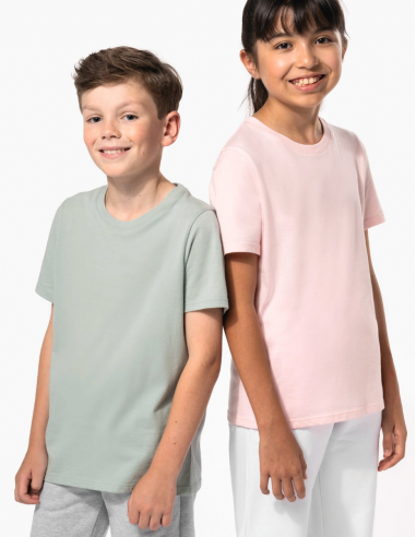 T-shirt coton bio col rond Enfant