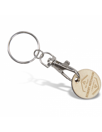 Porte-clés jeton bois 2